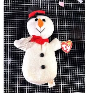 1996‎ TY Beanie Baby Snowball The Holiday Christmas Snowman 8"